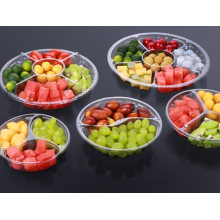 Pet Clear Compartment Take Away Salad Food Container Tray 8